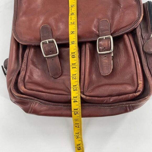 VTG Frye Messenger Briefcase Distress Leather Bag Brown Handle Adjustable Strap - Picture 7 of 11
